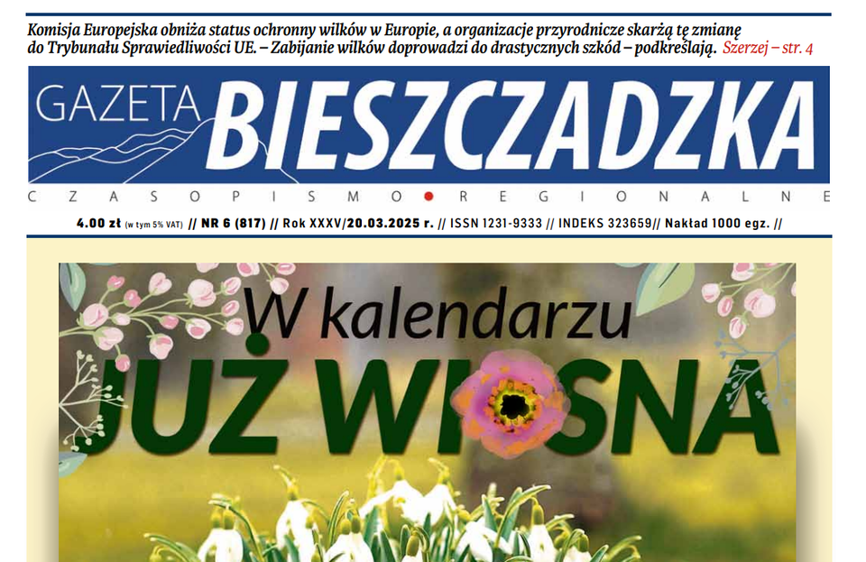 Najnowsza „Gazeta Bieszczadzka” już w sprzedaży!