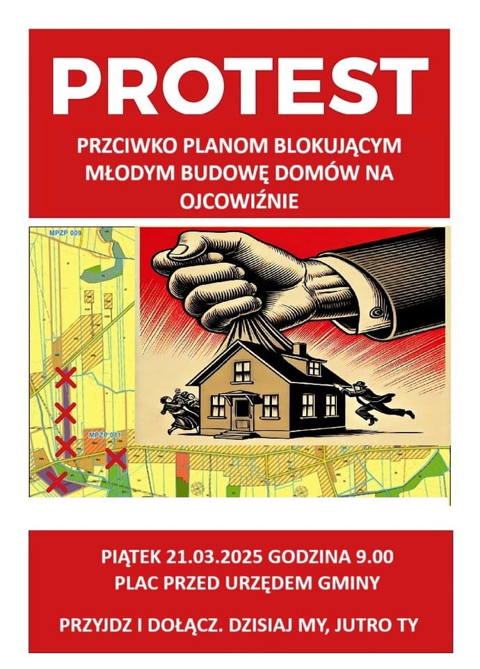 Protest mieszkańców Zagórza