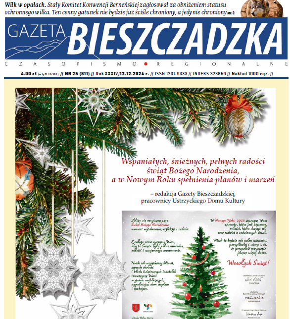 Świąteczno-noworoczny numer Gazety "Bieszczadzkiej"