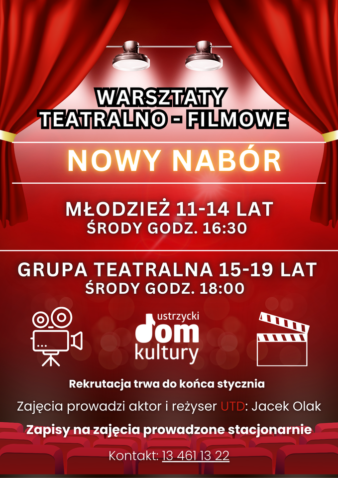 Nabór na warsztaty teatralno-filmowe dla młodzieży