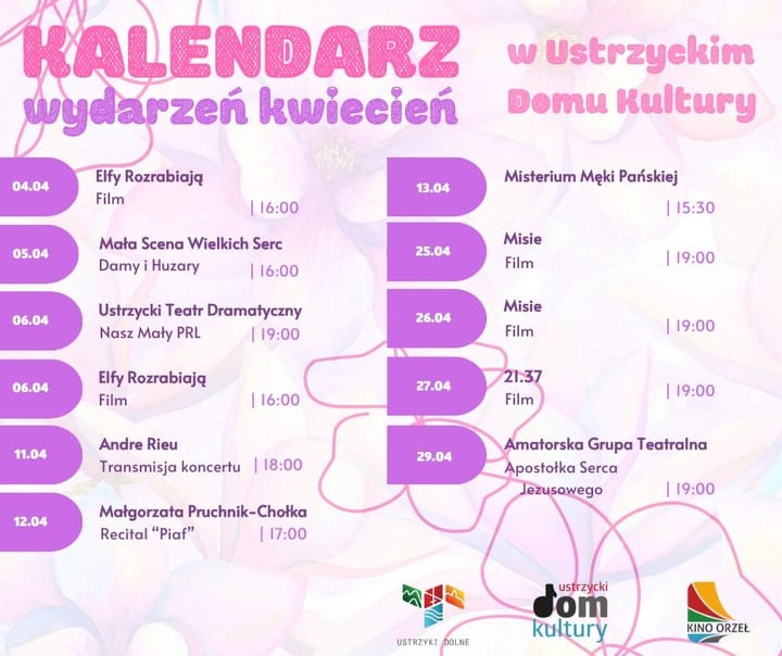 Ustrzycki Dom Kultury zaprasza w kwietniu!